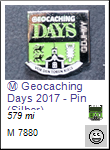 Geocaching Days 2017 - Pin Silber